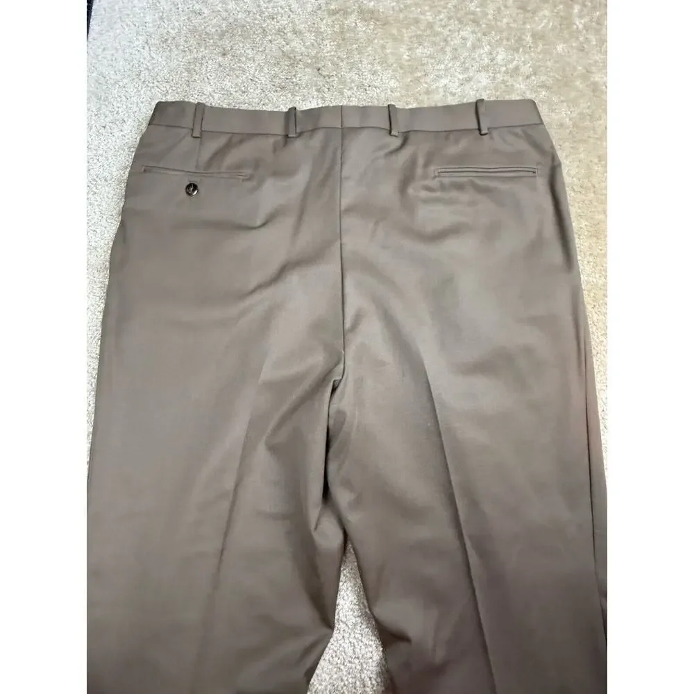 Vintage JB Britches for Nordstrom Mens Wool Dress Pants Sz 40 Pleated Brown A244